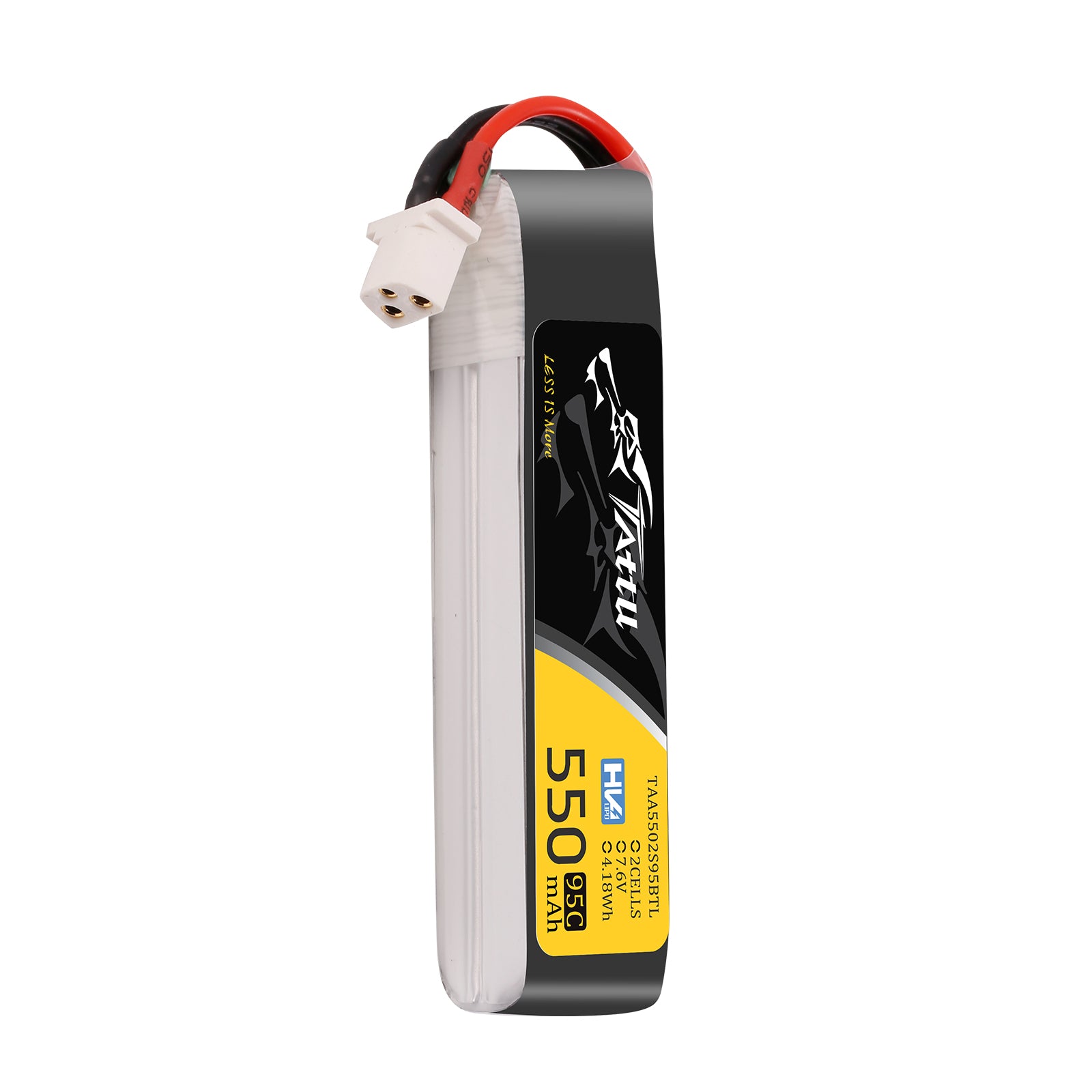Tattu 550mAh 2S 95C 7,6V batterie LiPo HV BT3.0