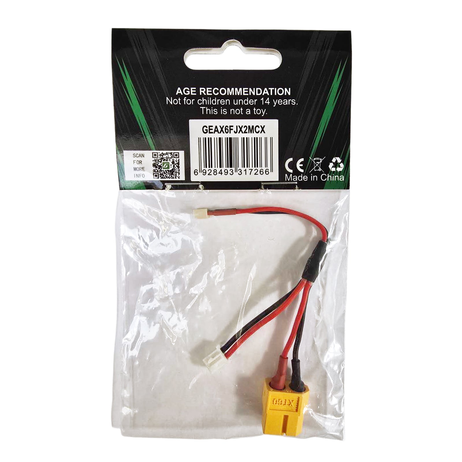Gens Ace Adaptateur XT60 JST vers MCX 100mm