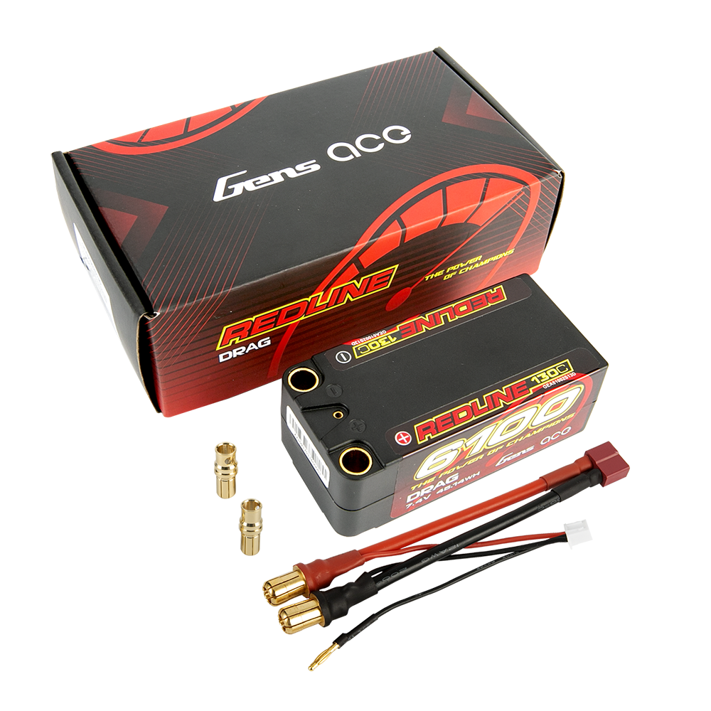 Gens Ace Redline 1.0 batterie shorty 6100mAh 2S 130C bullet