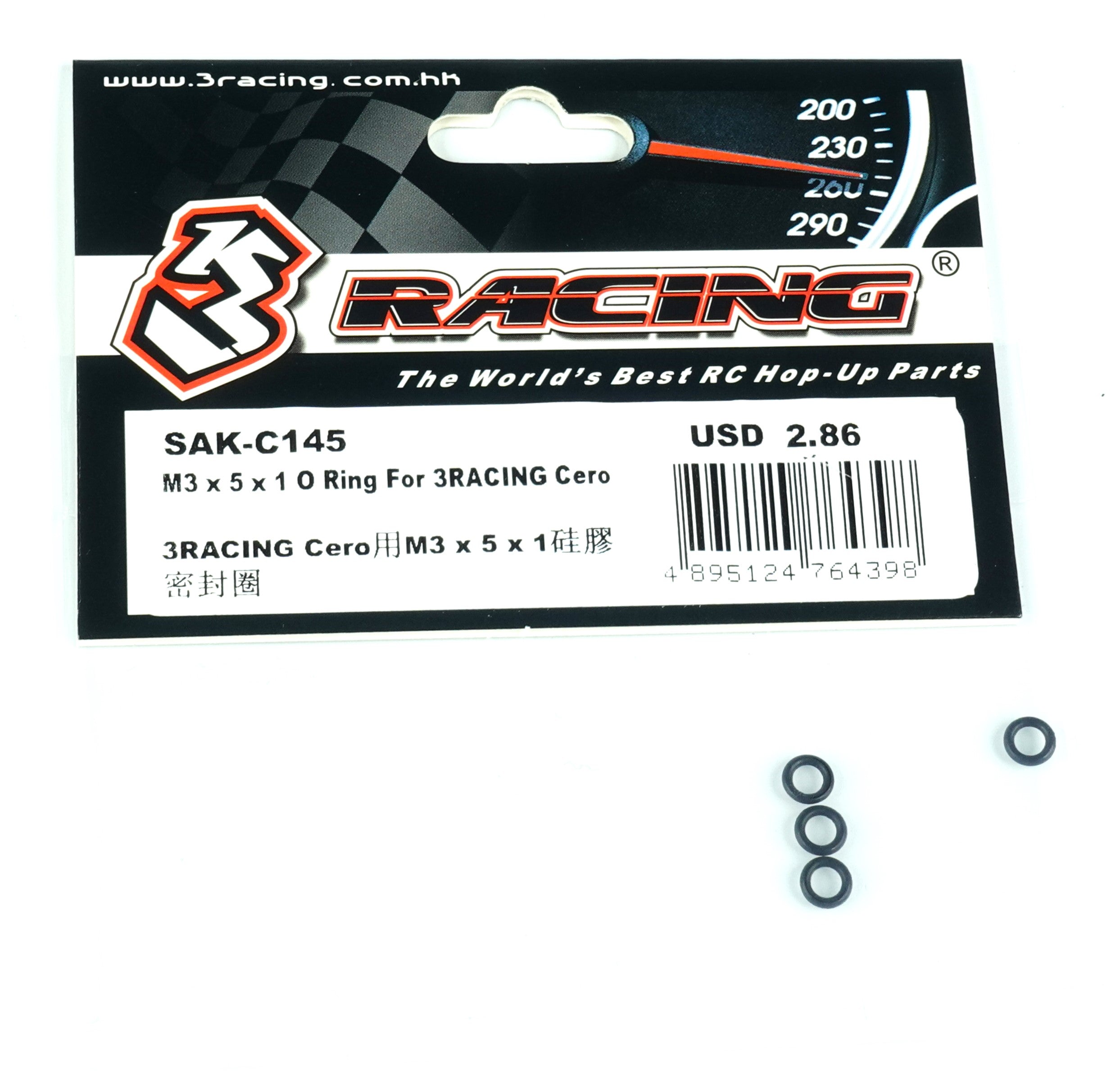 3Racing Cero SAK-C145 joint torique M3x5x1 Cero