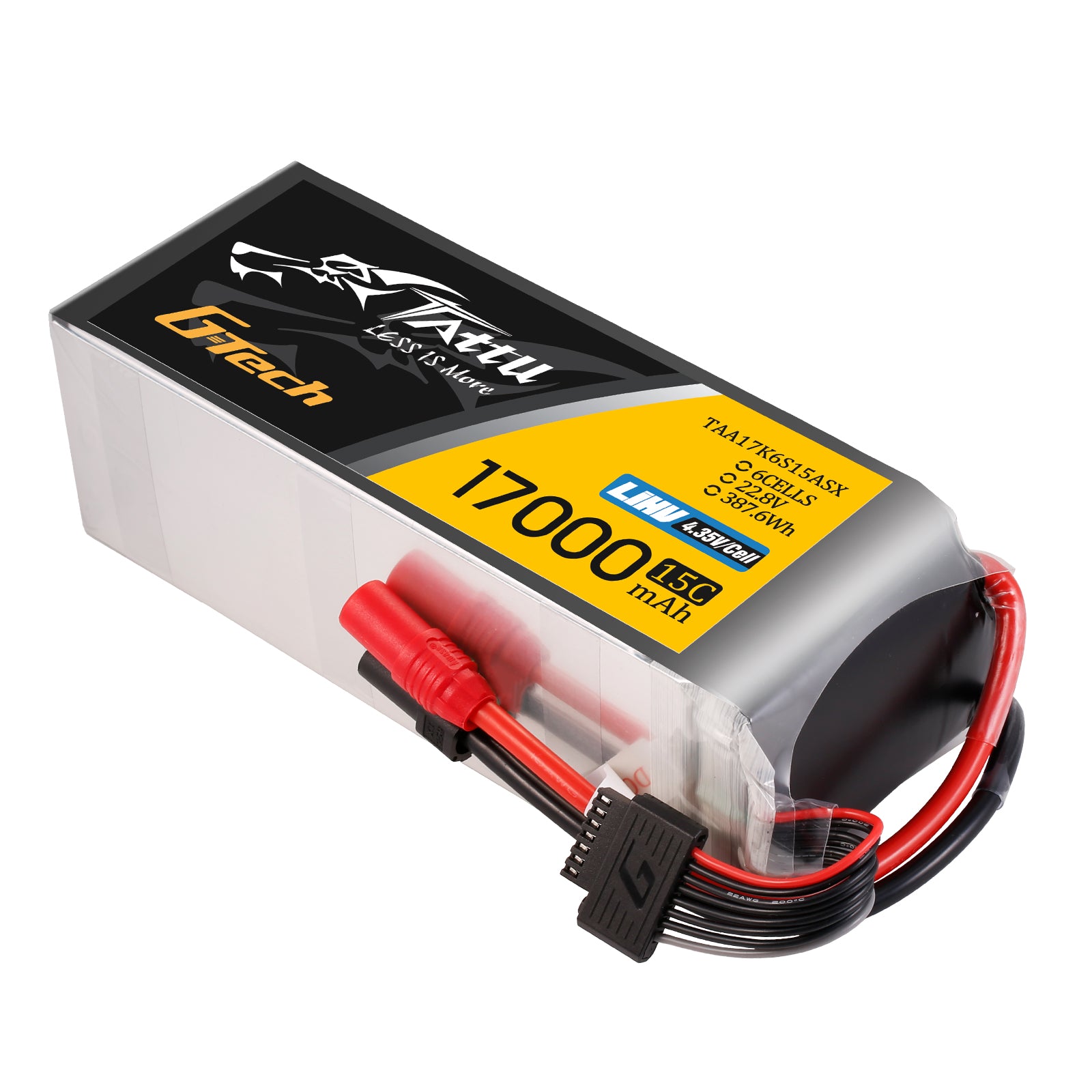 Tattu UAV 17000mAh 6S 15C batterie LiPo HV 22.8V AS150