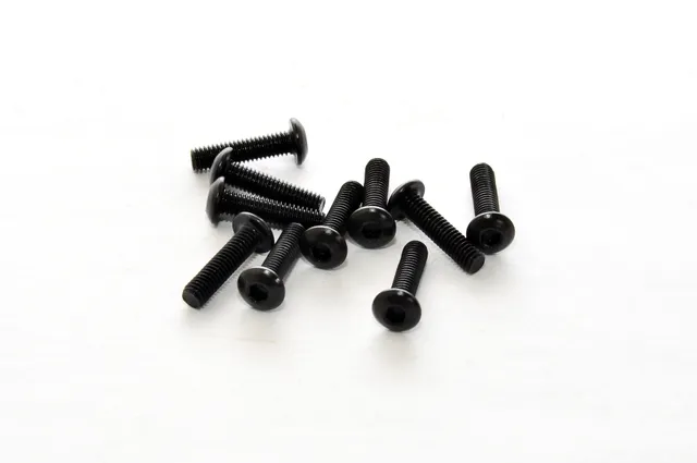 Hobao 33312 Vis M3x12mm tête ronde hex lot 10 pcs acier