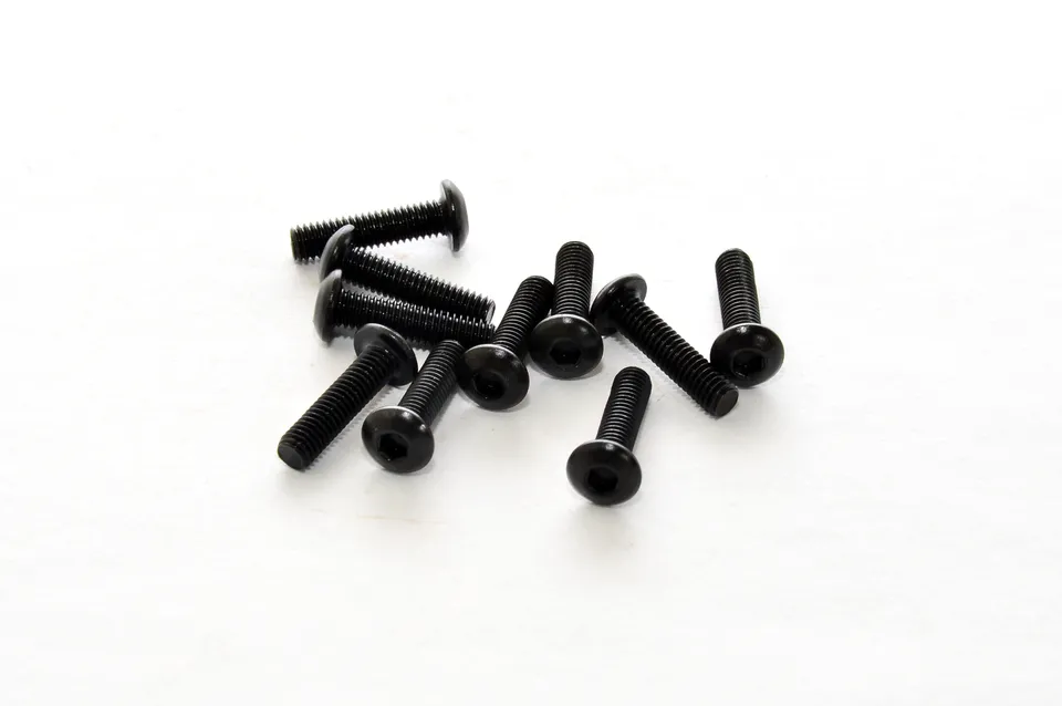 Hobao 33312 Vis M3x12mm tête ronde hex lot 10 pcs acier
