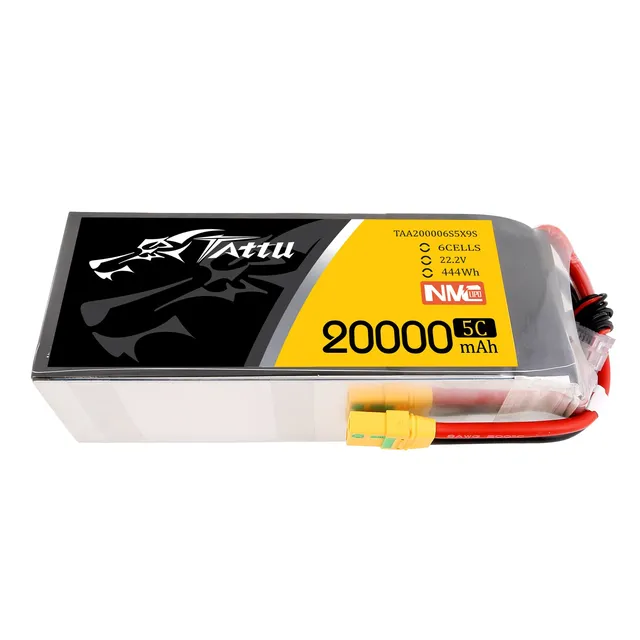 Tattu Semi-Solid 20000mAh 6S batterie LiPo 5C XT90-S