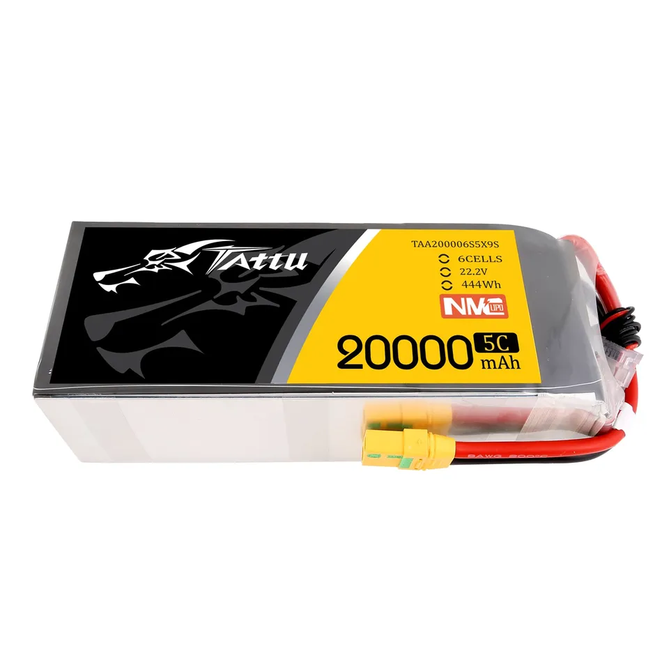 Tattu Semi-Solid 20000mAh 6S batterie LiPo 5C XT90-S