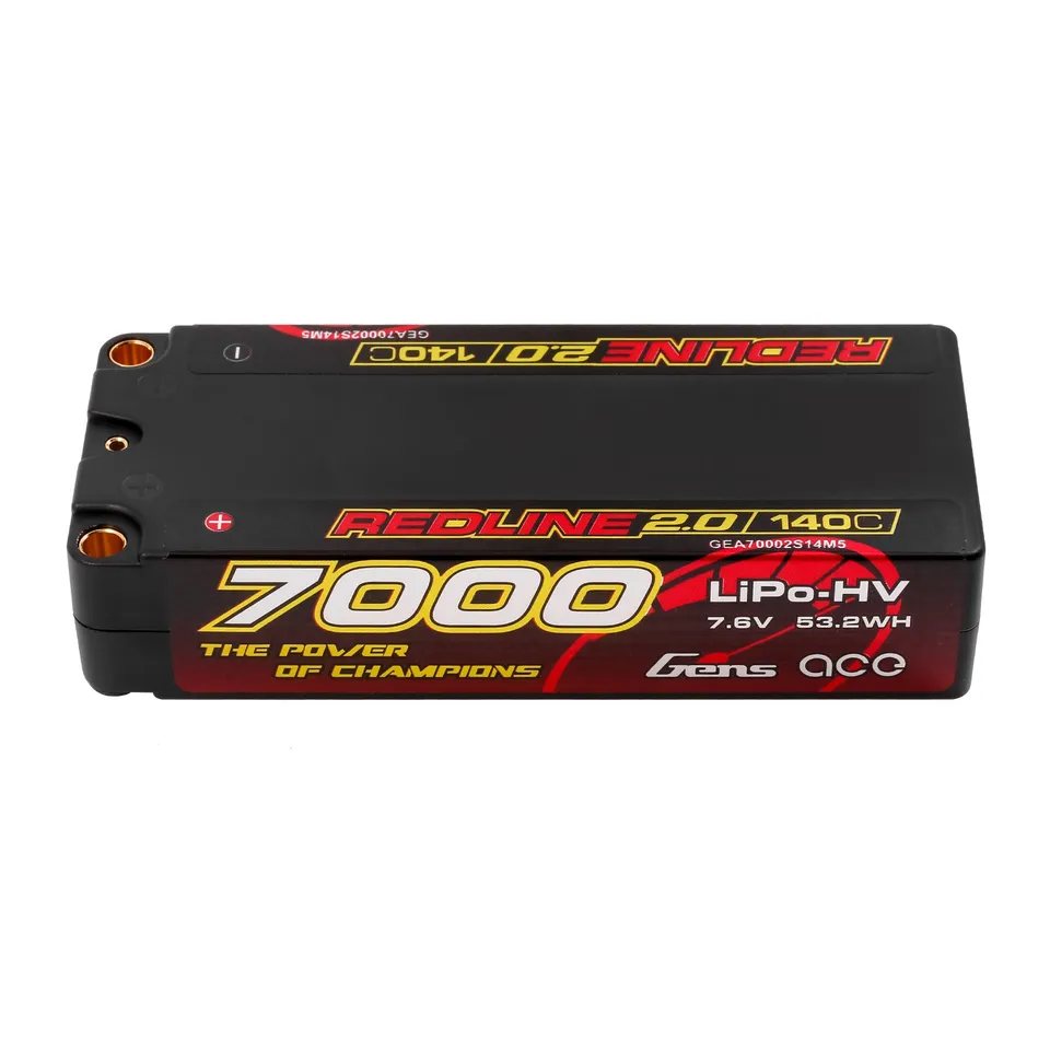 Gens Ace Redline 2.0 7000mAh 2S batterie LiPo HV 7.6V 140C