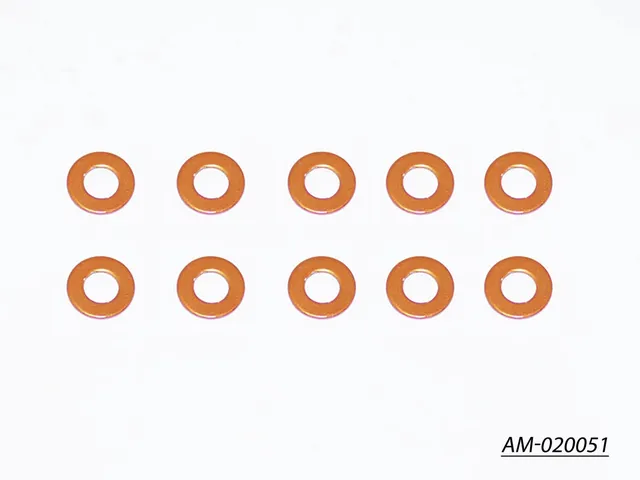 Arrowmax Accessories AM-020051 cales alu 3x6x0.5 orange lot 10
