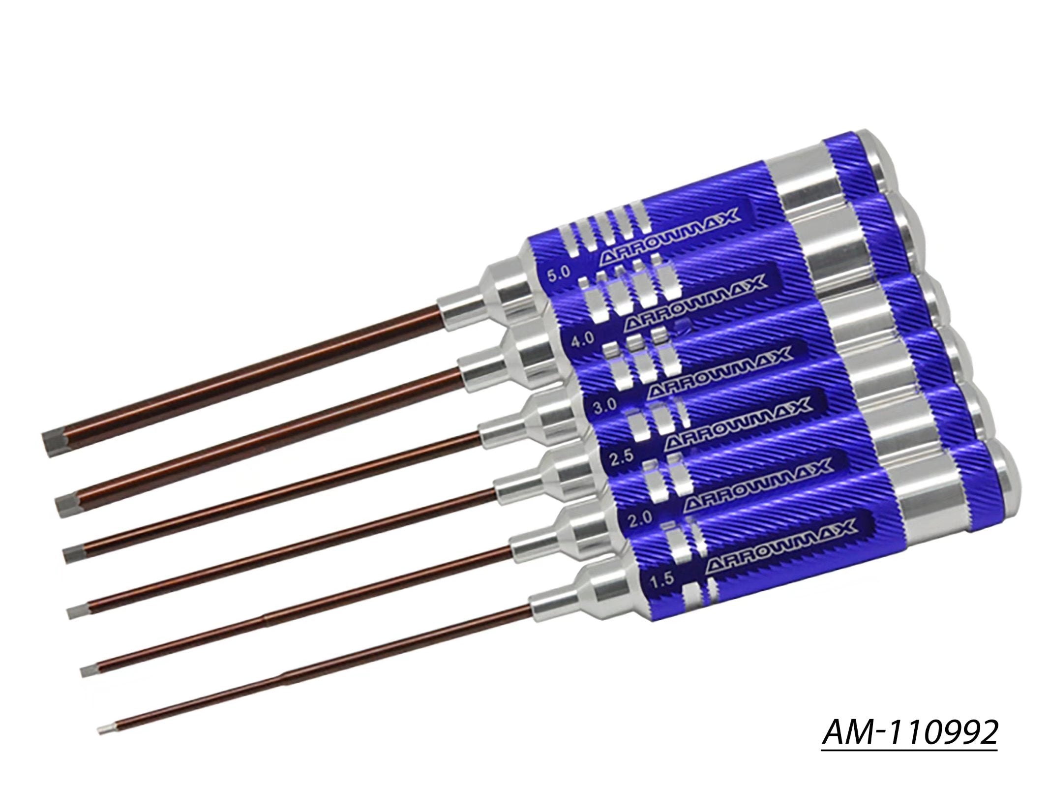 Arrowmax Tools Set clés allen 1.5-5.0 x120mm 6 pièces