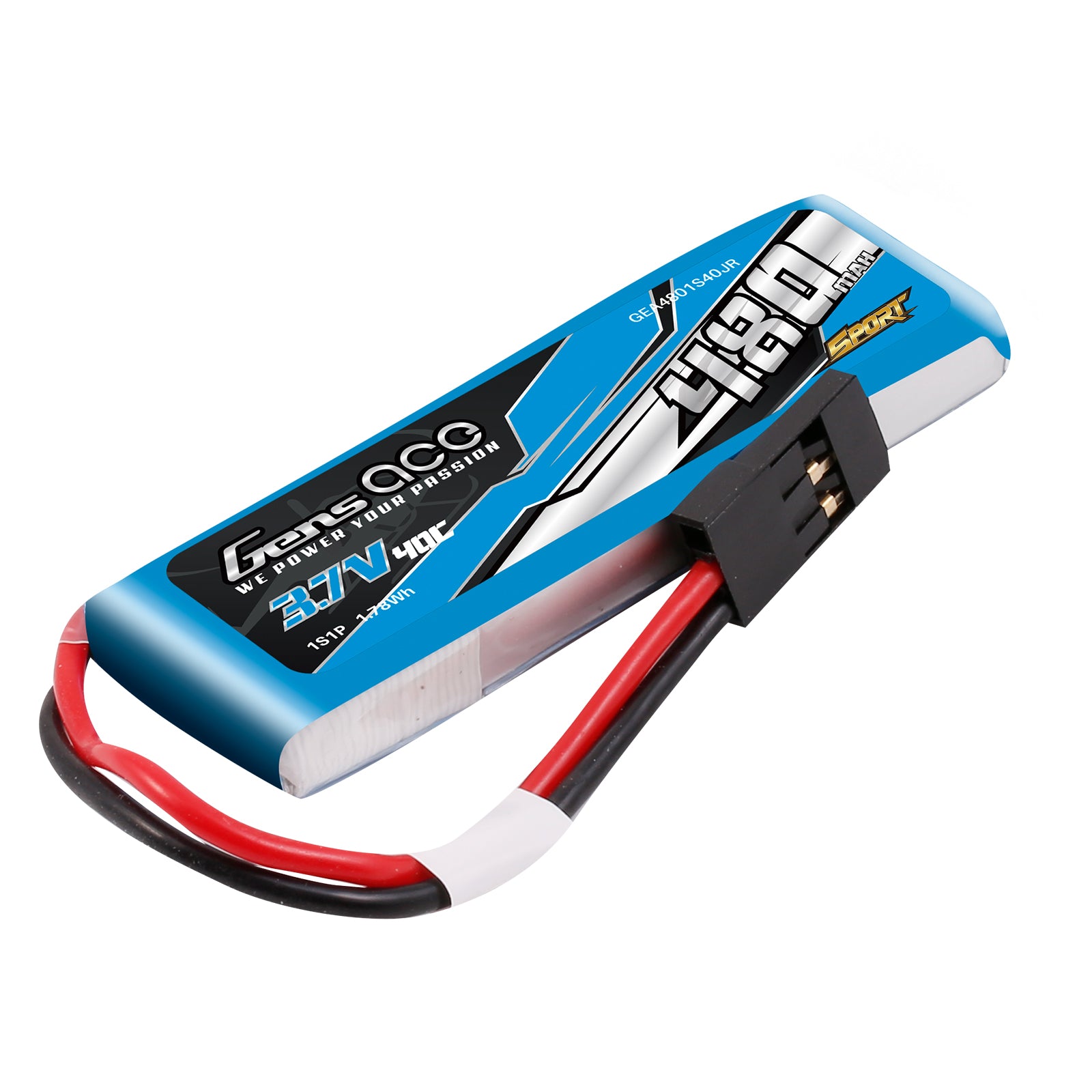Gens Ace Sport 480mAh 1S batterie lipo JR F3K