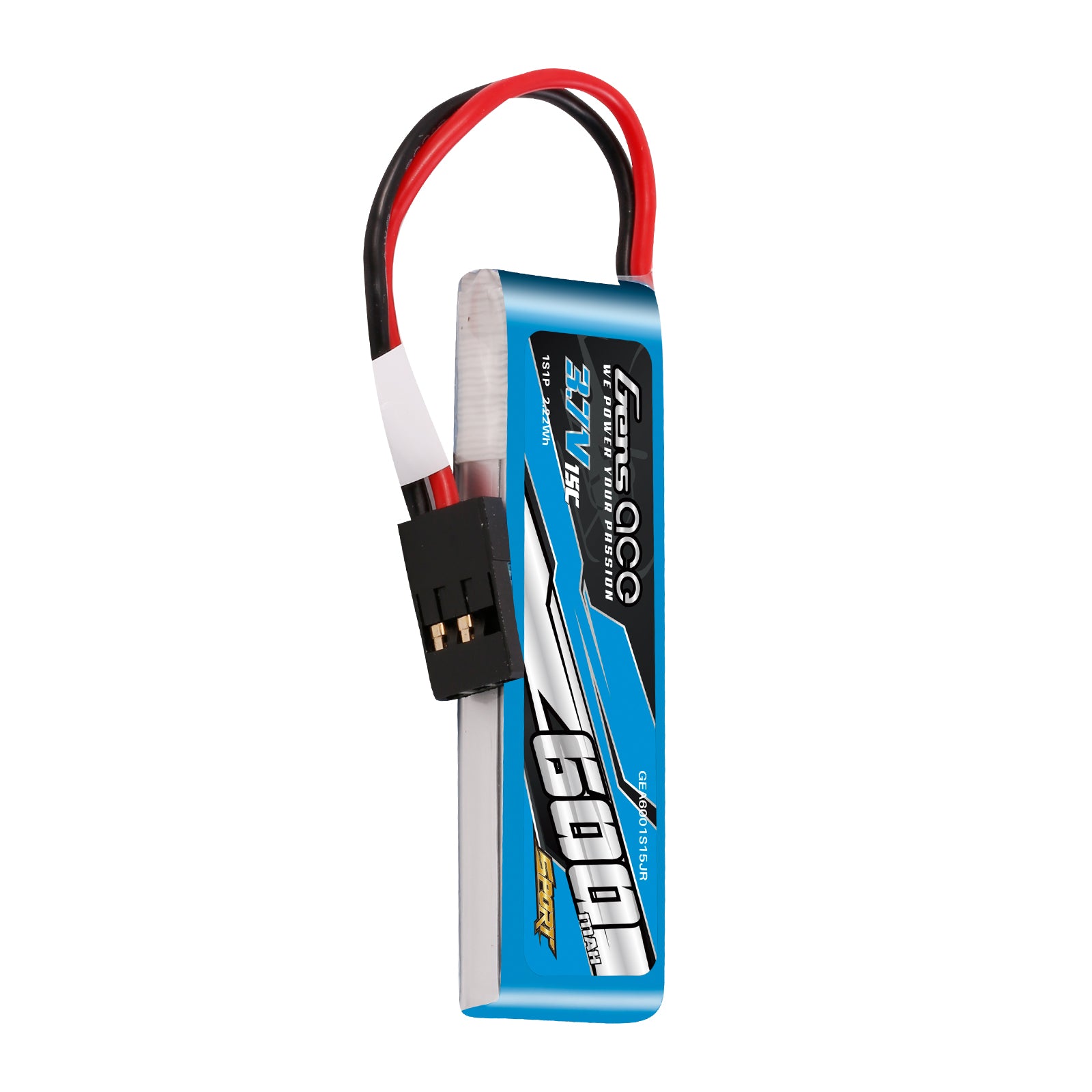 Gens Ace Sport batterie lipo 600mAh 1S JR 15C F3K