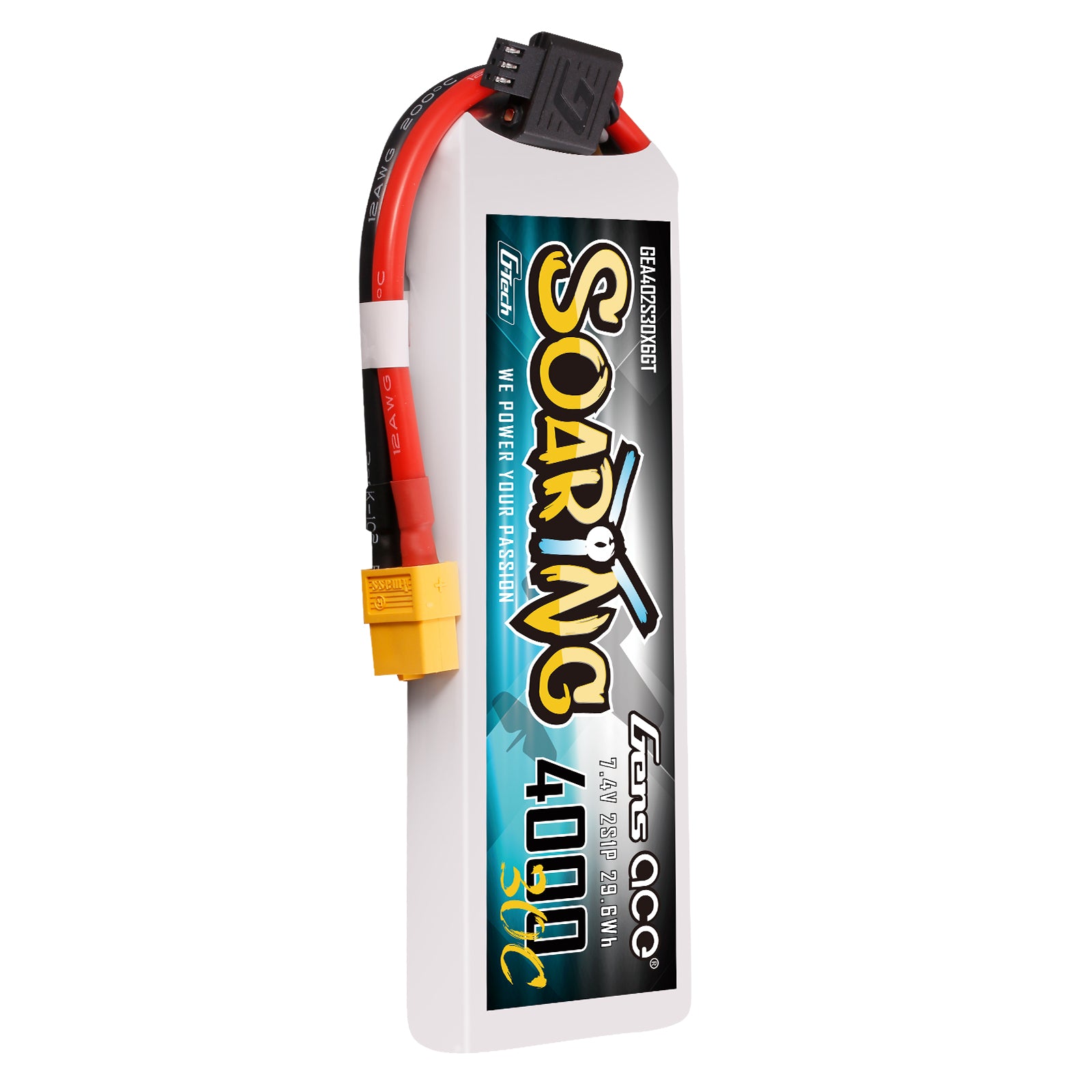 Gens ace Soaring 4000mAh 2S 30C batterie LiPo XT60 7,4V