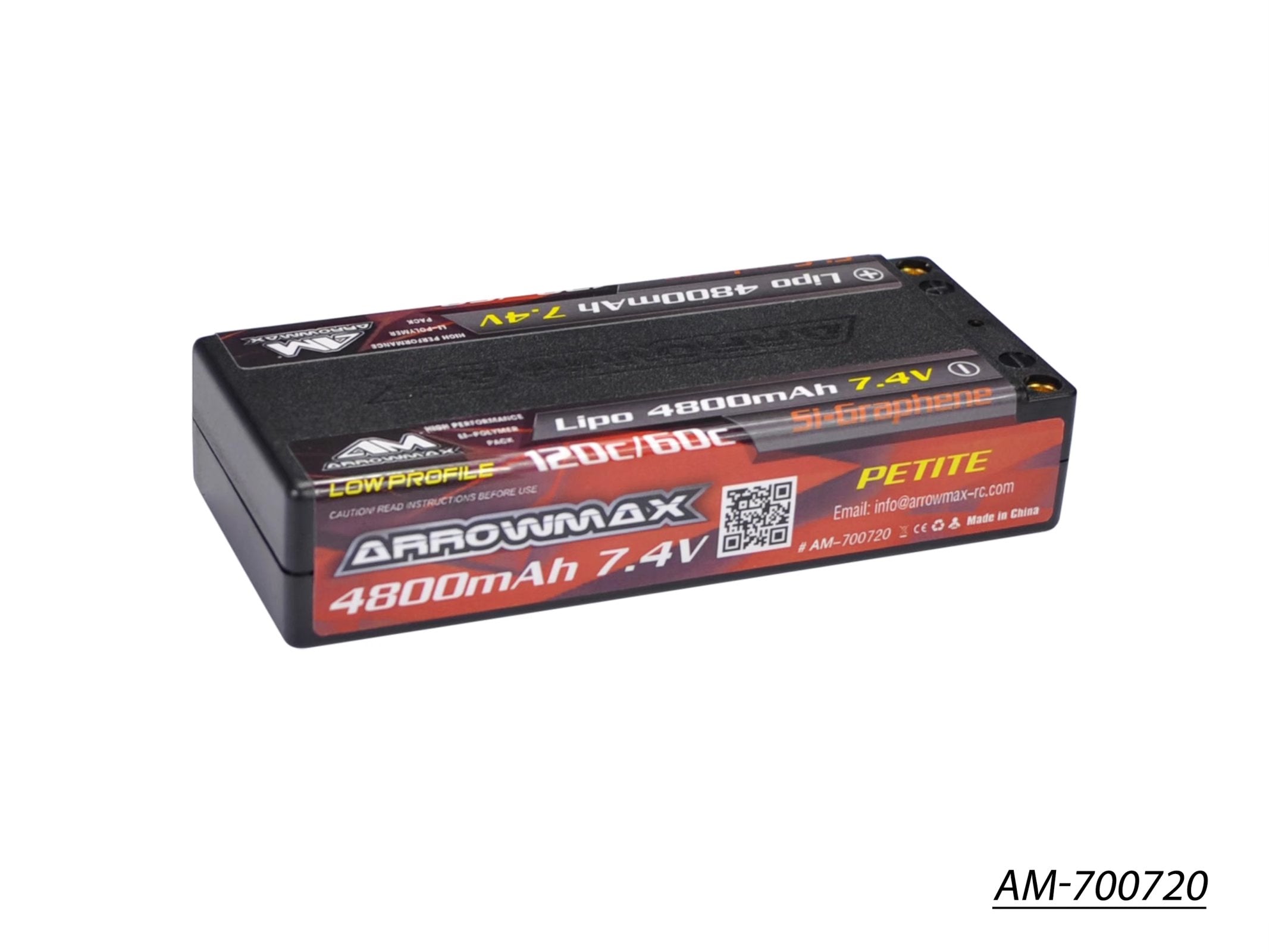 Arrowmax 2S LiPo AM-700720 batterie 4800mAh Low Profile 60C