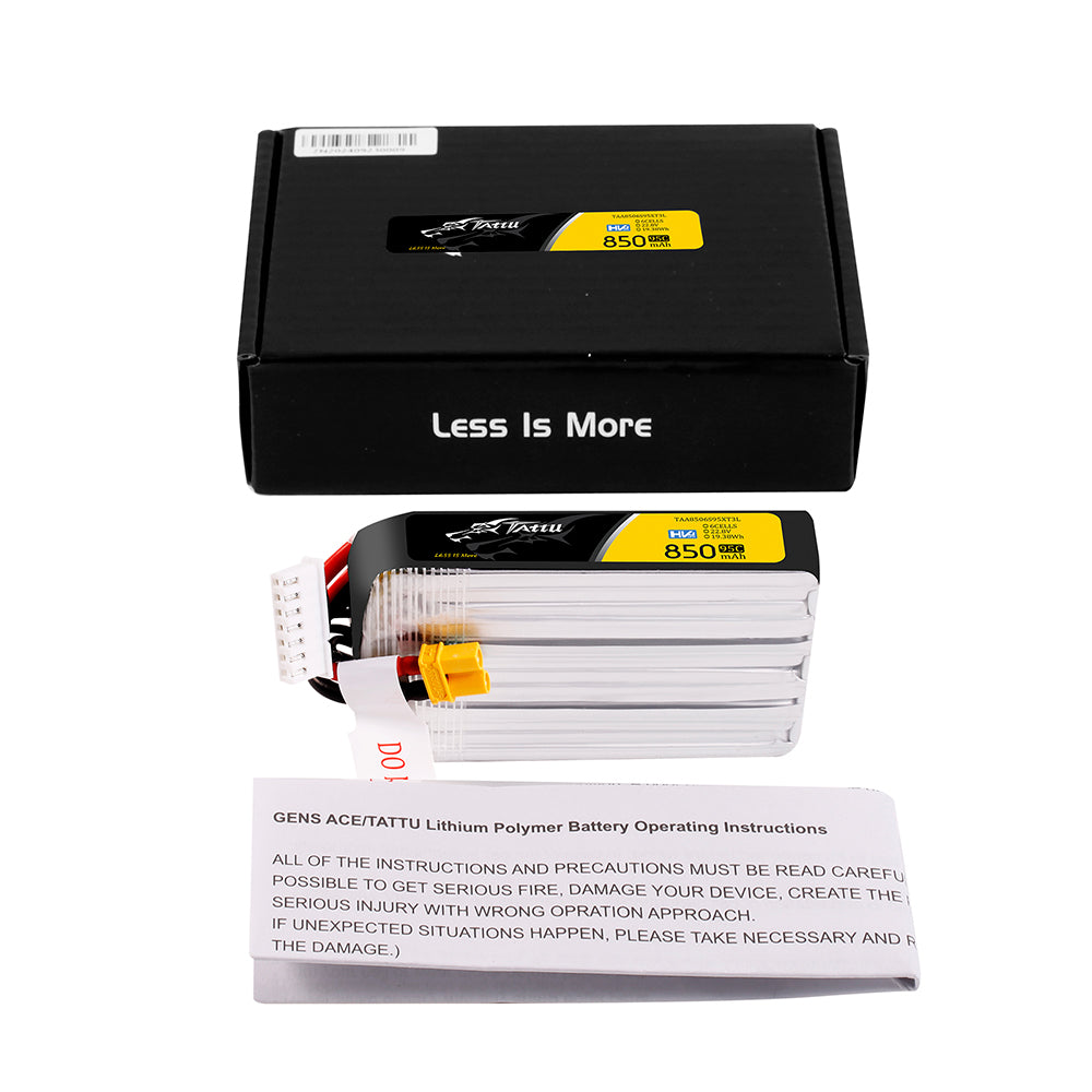 Tattu 850mAh 6S batterie LiPo HV 95C XT30 FPV Classic
