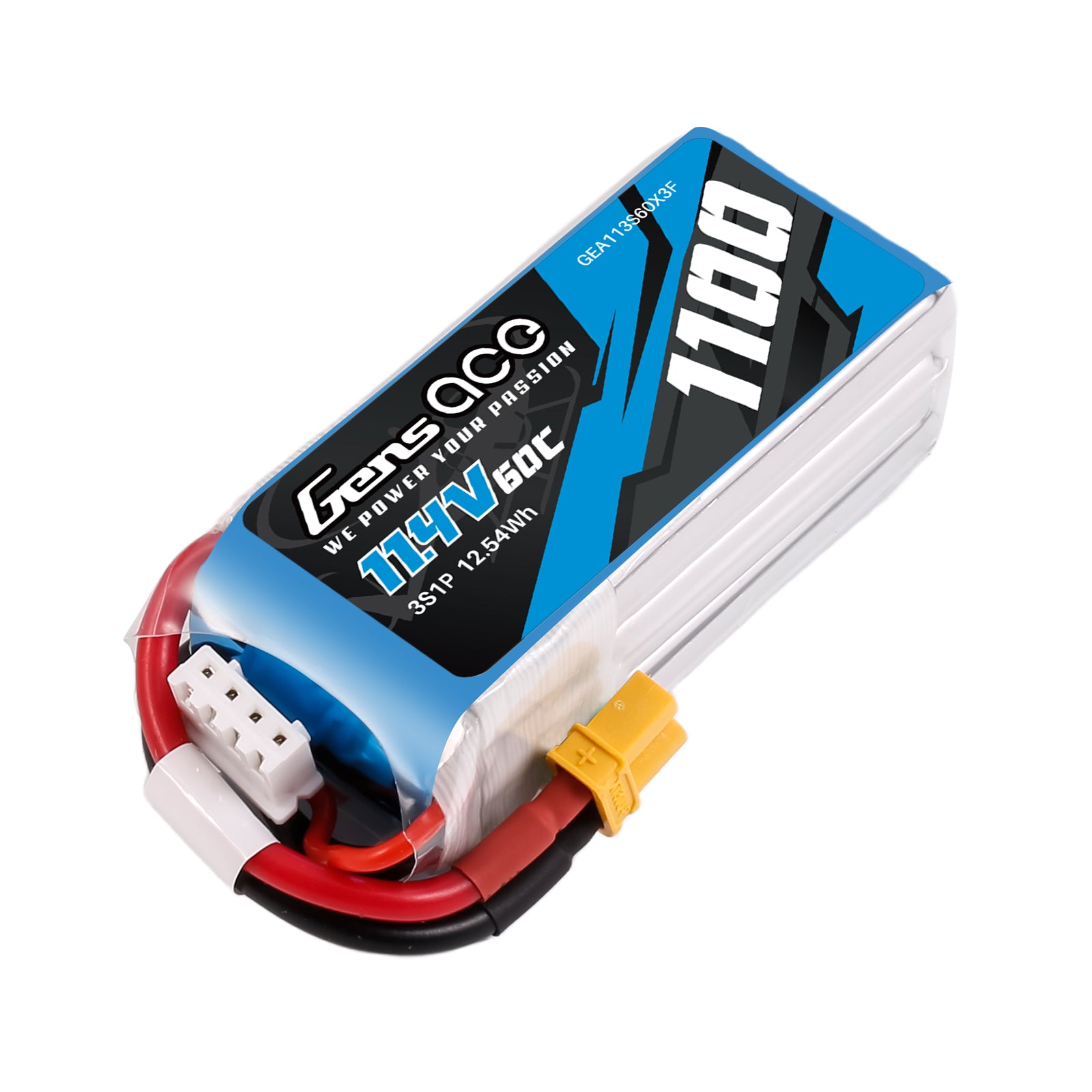 Gens Ace Air 1100mAh 3S 60C Batterie Lipo XT30 Heli HV