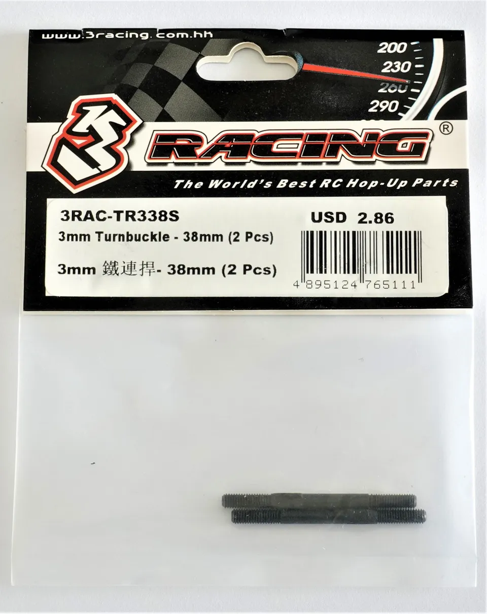 3Racing Parts 3RAC-TR338S biellette 3mm 38mm x2