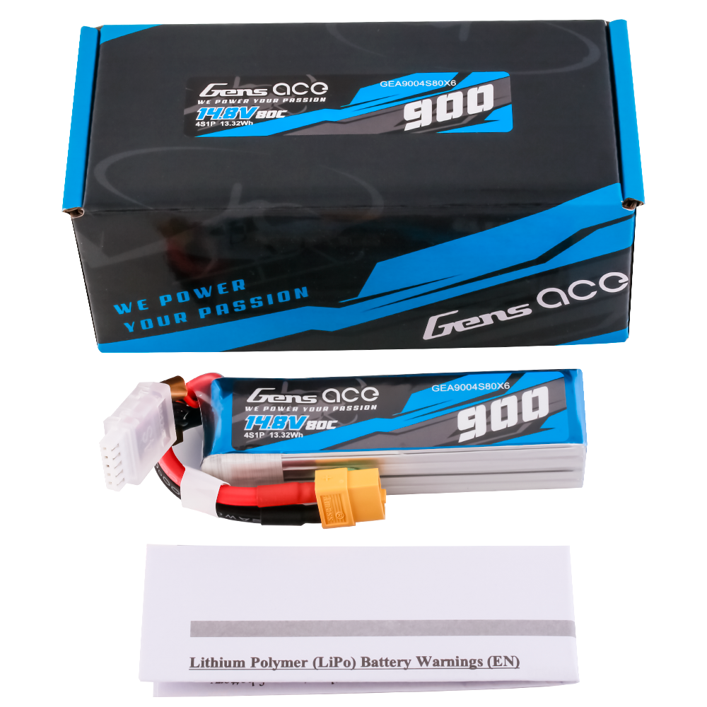 Gens Ace Car Classic 900mAh 4S batterie LiPo XT60 80C