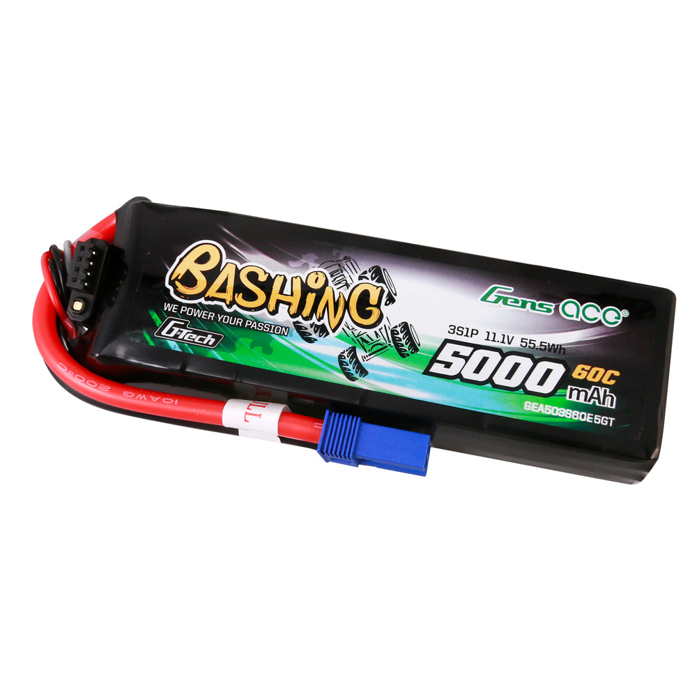 Gens Ace Bashing 5000mAh 3S batterie lipo EC5 60C