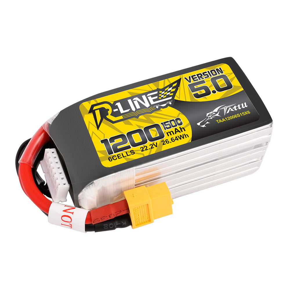 Tattu R-Line 1200mAh 6S 150C Batterie LiPo XT60 V5