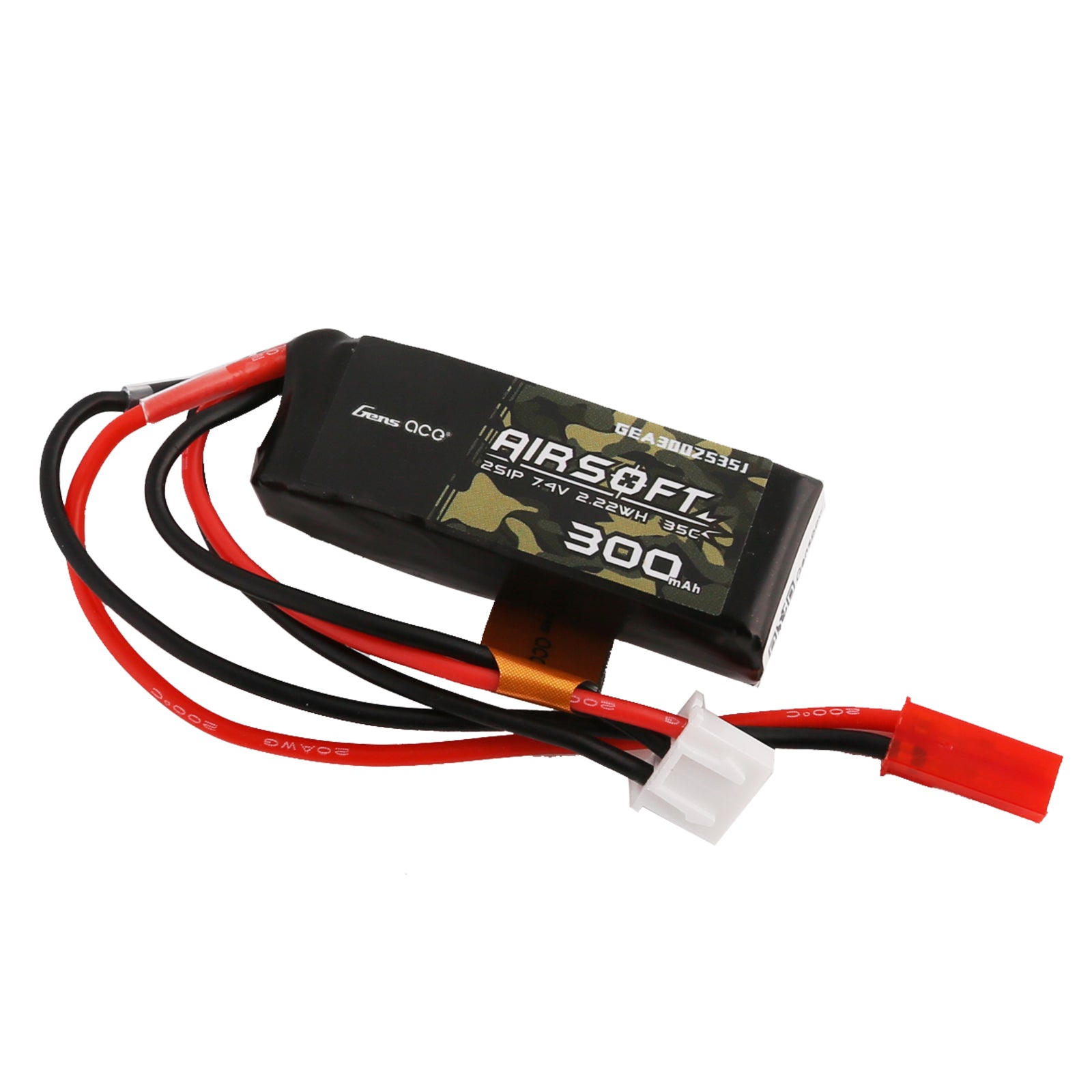 Gens Ace 300mAh 2S 35C batterie LiPo airsoft JST-SYP 7.4V