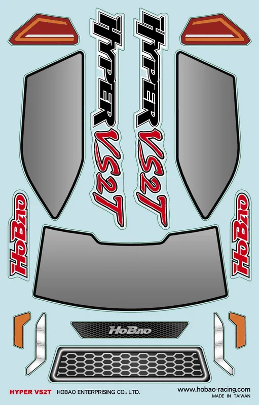 Hobao 85213 VS2 Planche Autocollants Stickers Truggy