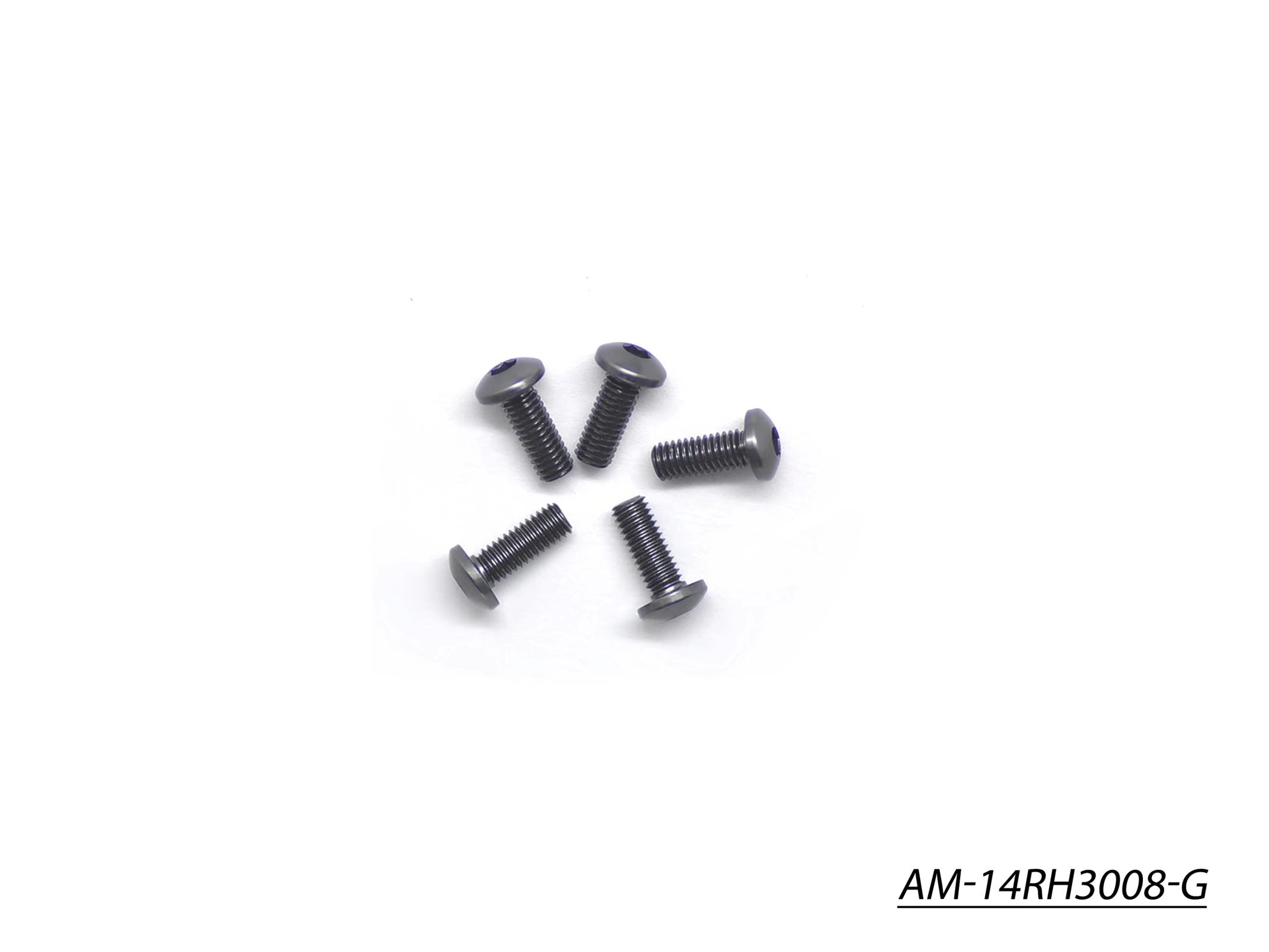 Arrowmax Screws M3x8 AM-14RH3008-G Vis Alu Tête Bombée Grise