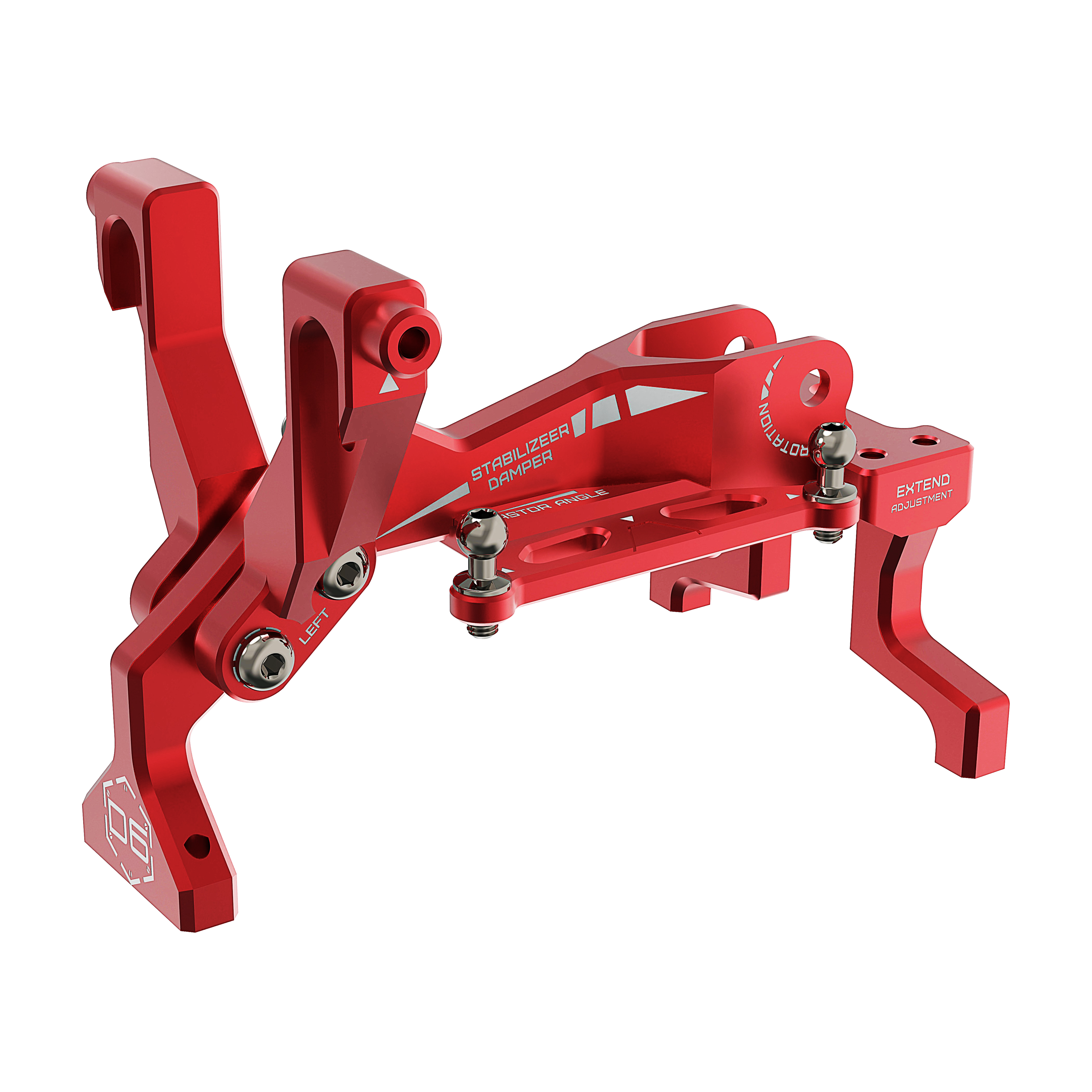 3Racing Auper SAK-D6806 cloison avant alu drift D6 bleu