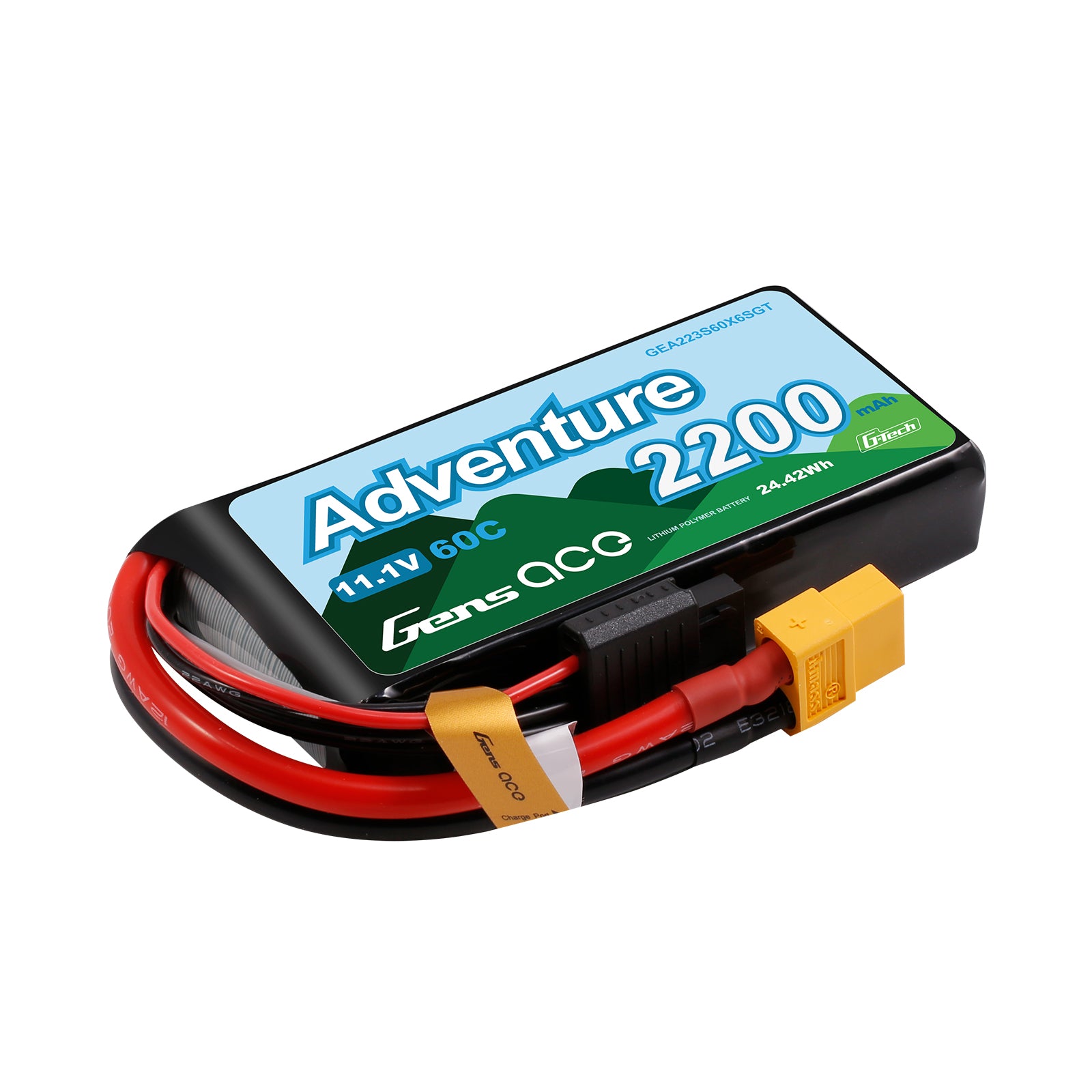 Gens Ace Adventure 2200mAh 3S batterie lipo 11.1V XT60 60C