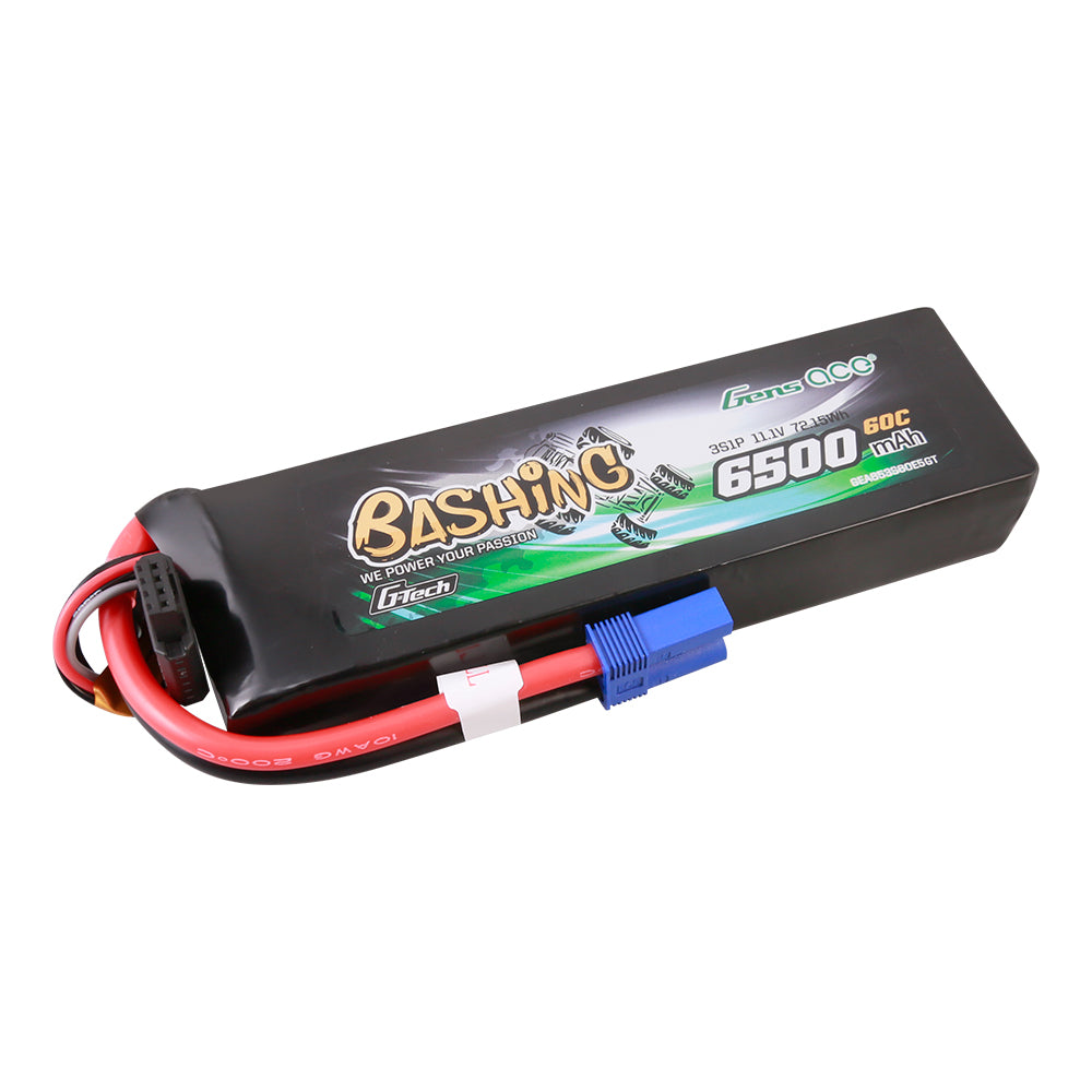 Gens ace Bashing 6500mAh 3S batterie lipo 11.1V EC5