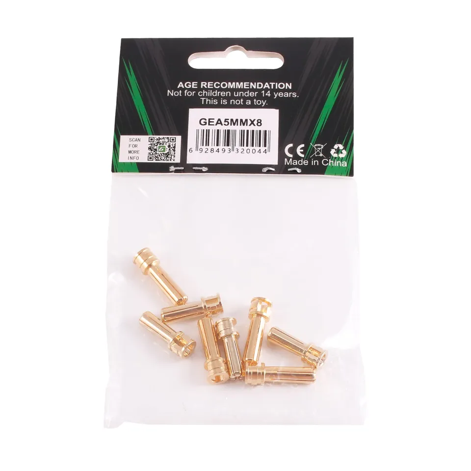 Gens Ace Accessories prise bullet 5.0mm 8pcs 19,5+22mm