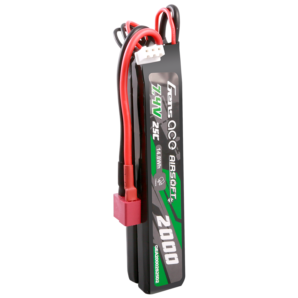 Gens ace Airsoft 2000mAh 2S batterie lipo Saddle Deans