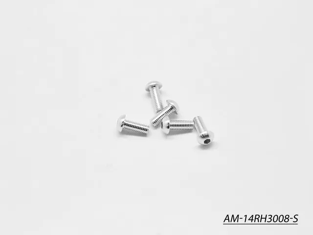 Arrowmax vis alu M3x8 tête ronde argent x5