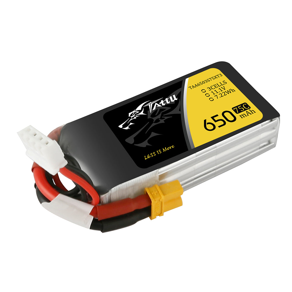 Tattu 650mAh 3S 75C batterie LiPo XT30 11,1V