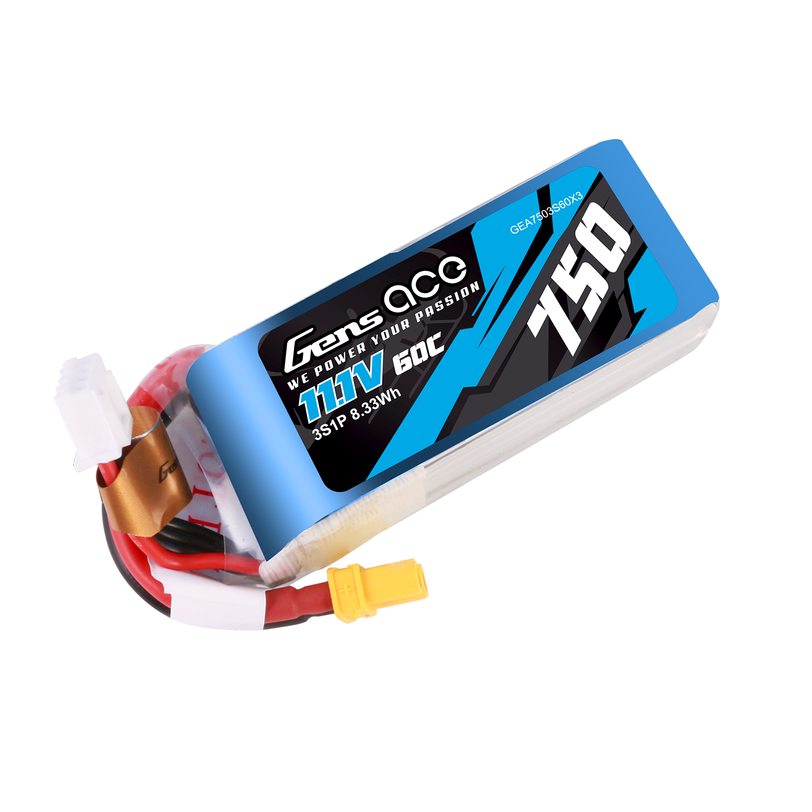Gens Ace Air Classic 750mAh 3S batterie LiPo XT30 60C