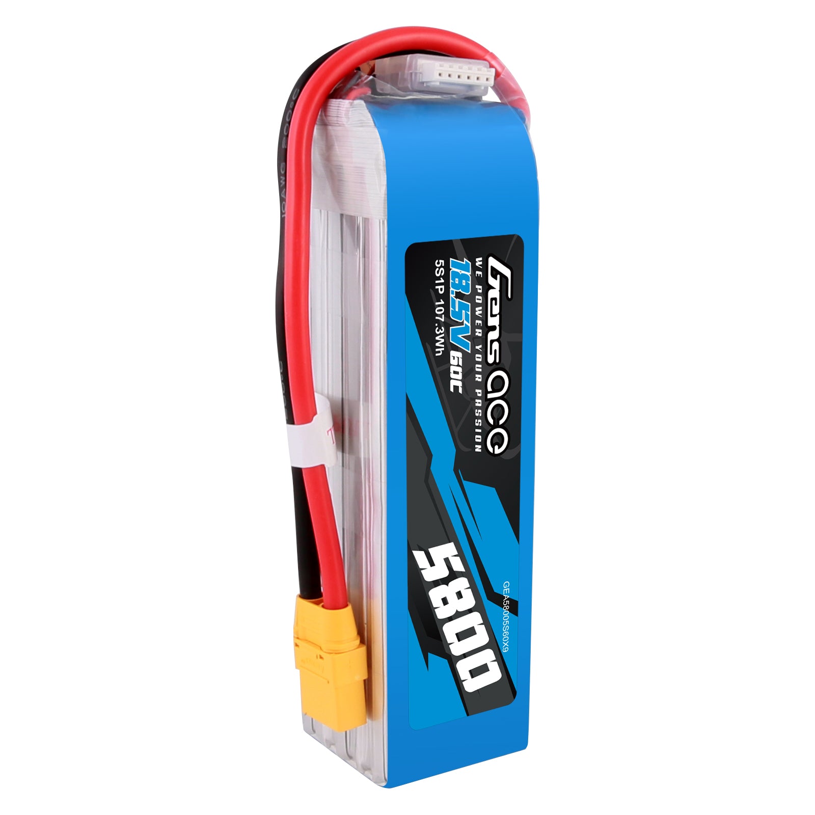 Gens Ace 5800mAh 5S 60C batterie LiPo XT90 18,5V