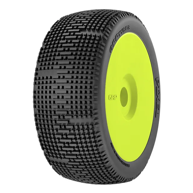 GRP 1:8 Buggy Pixel N35 pneu jaune paire clay