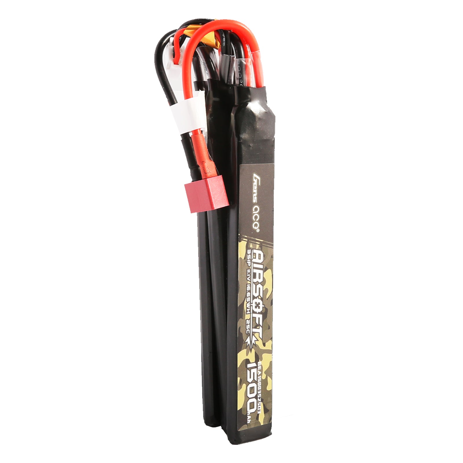 Gens Ace Airsoft 1500mAh 3S 11.1V batterie lipo Nunchuck Deans