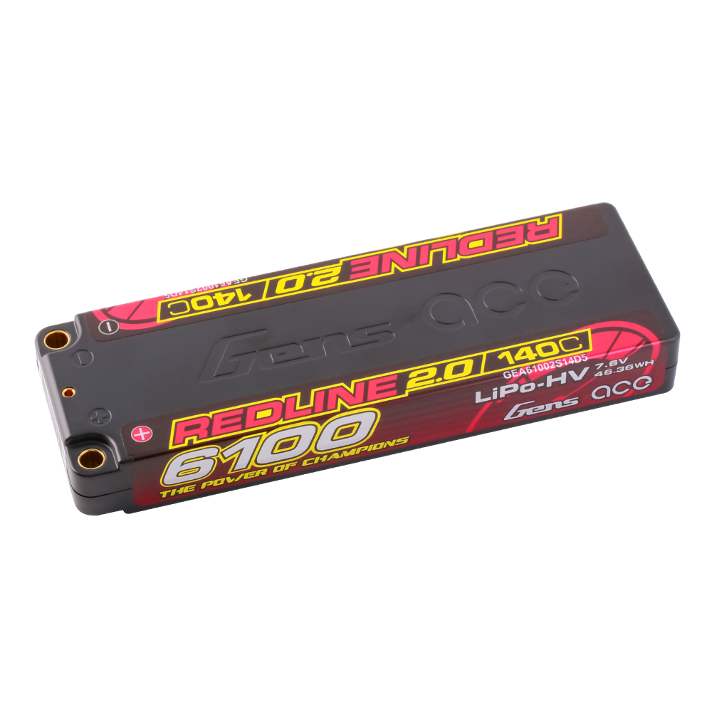 Gens Ace Redline 2.0 6100mAh 2S Batterie LiPo 7,6V 140C