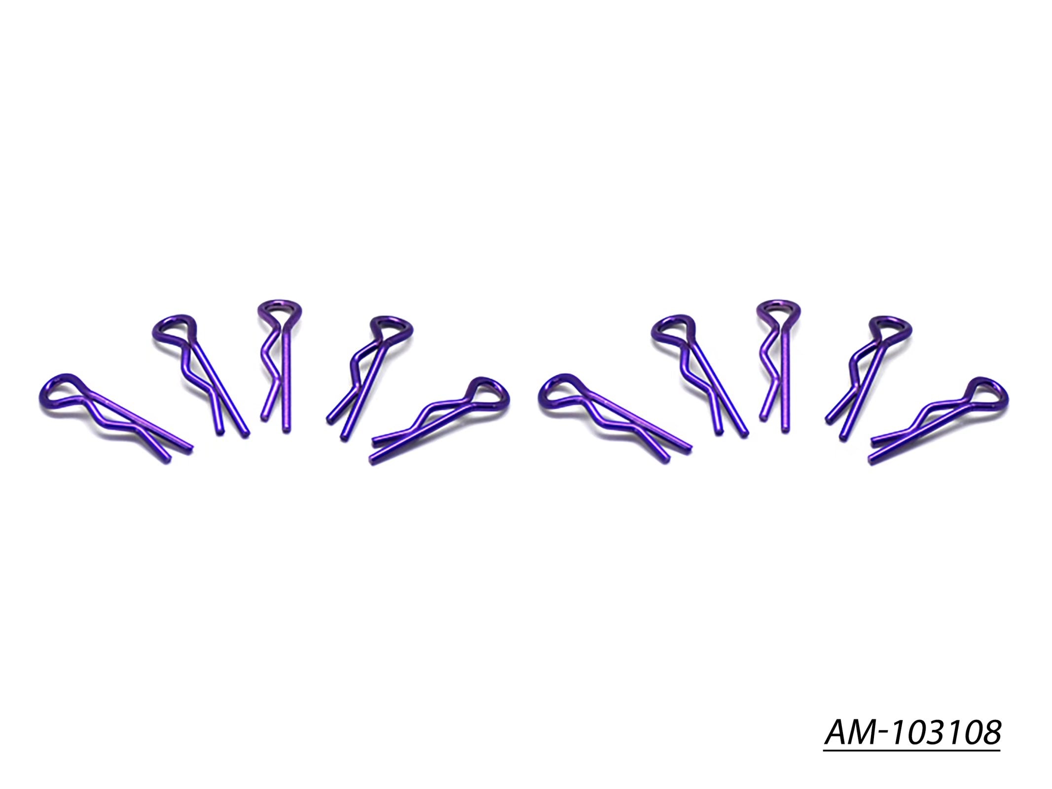 Arrowmax AM-103108 clips carrosserie 1/10 violet x10