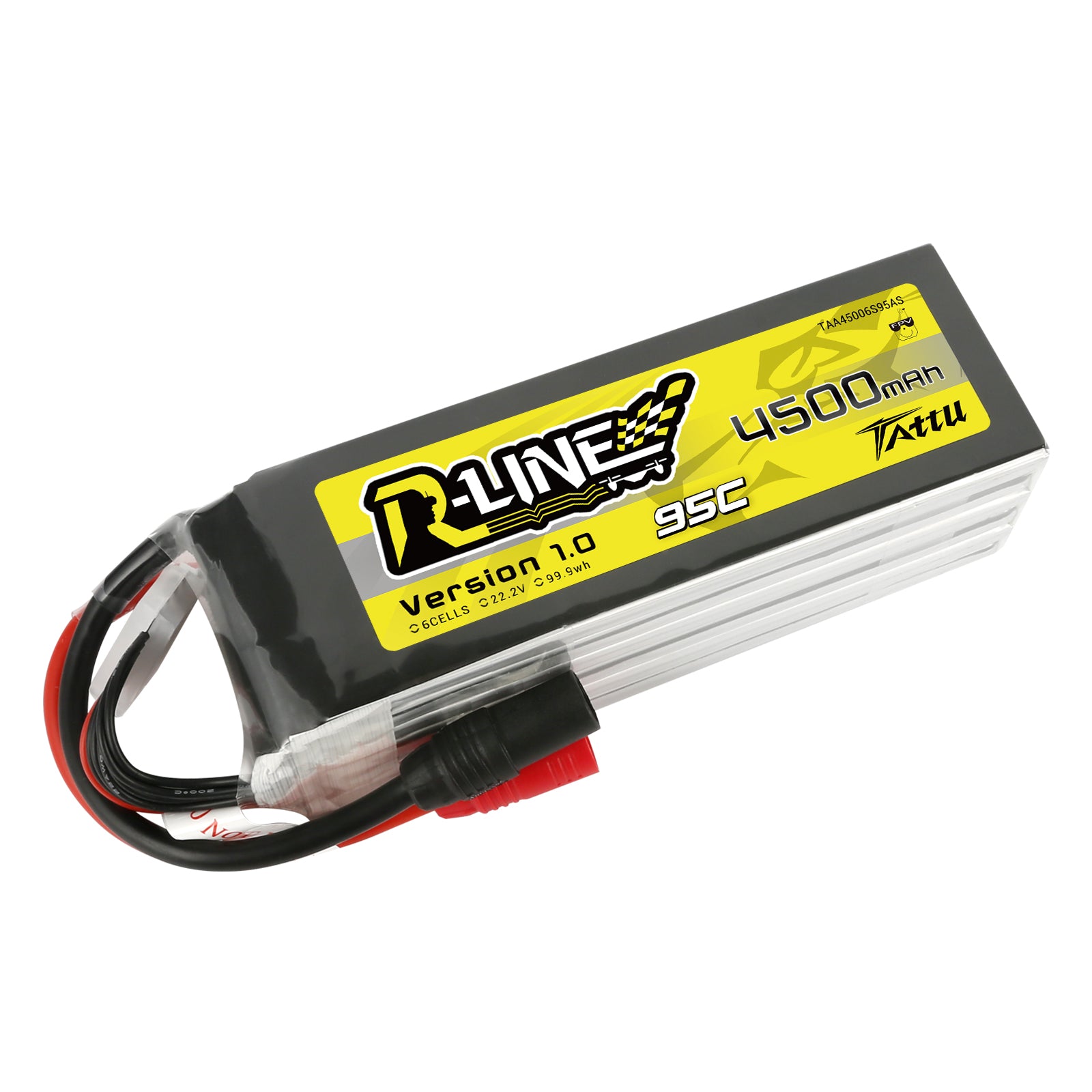 Tattu R-Line 4500mAh 6S batterie LiPo 95C AS150