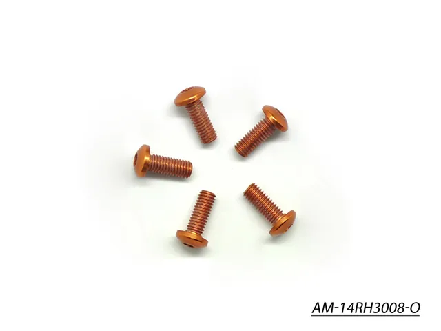 Arrowmax AM-14RH3008-O vis alu M3x8 orange tête ronde (5)
