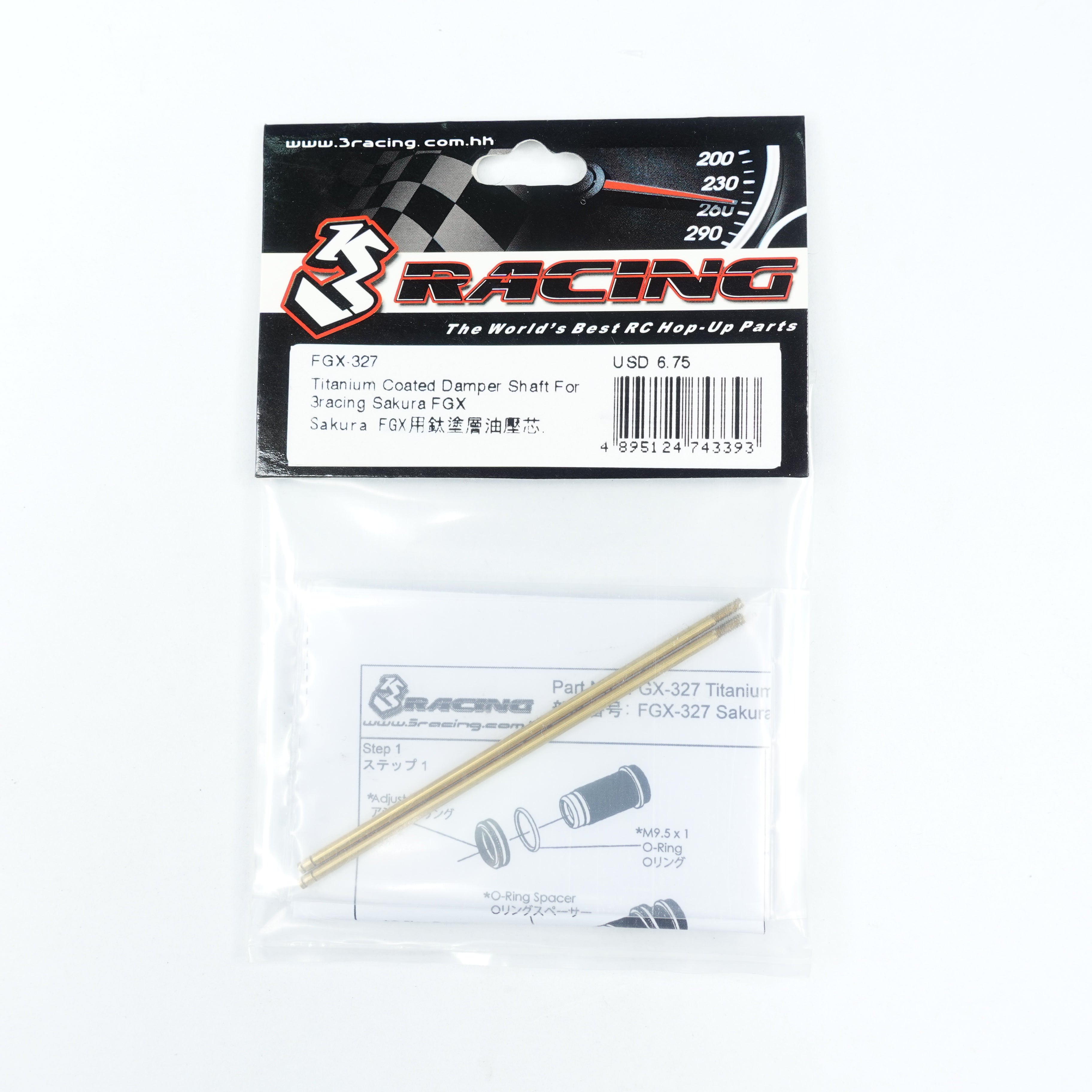3Racing Sakura FGX-327 Axe Amortisseur Titane FGX F1