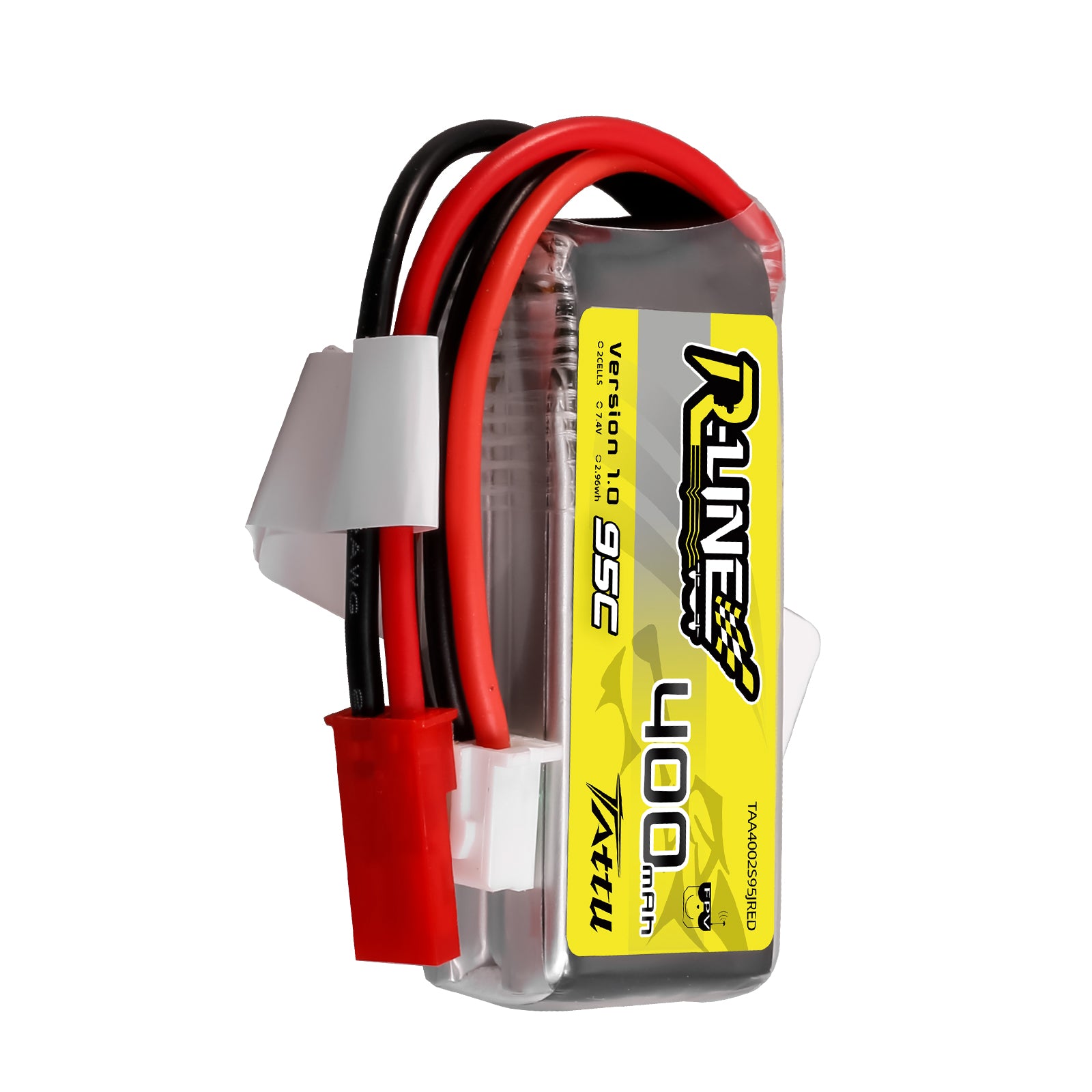 Tattu R-Line 400mAh 2S batterie LiPo 95C JST-SYP
