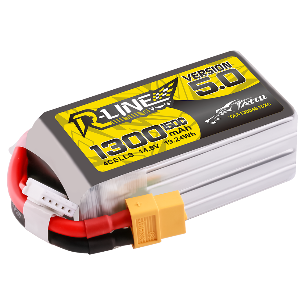 Tattu R-Line 1300mAh 4S 150C 14.8V batterie LiPo XT60 5.0