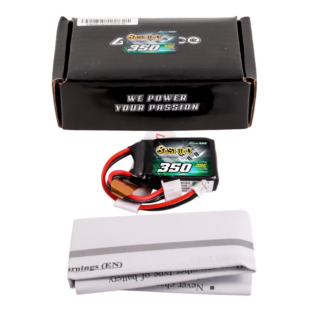 Gens Ace Bashing 350mAh 2S batterie LiPo 7.4V 35C JST-PHR