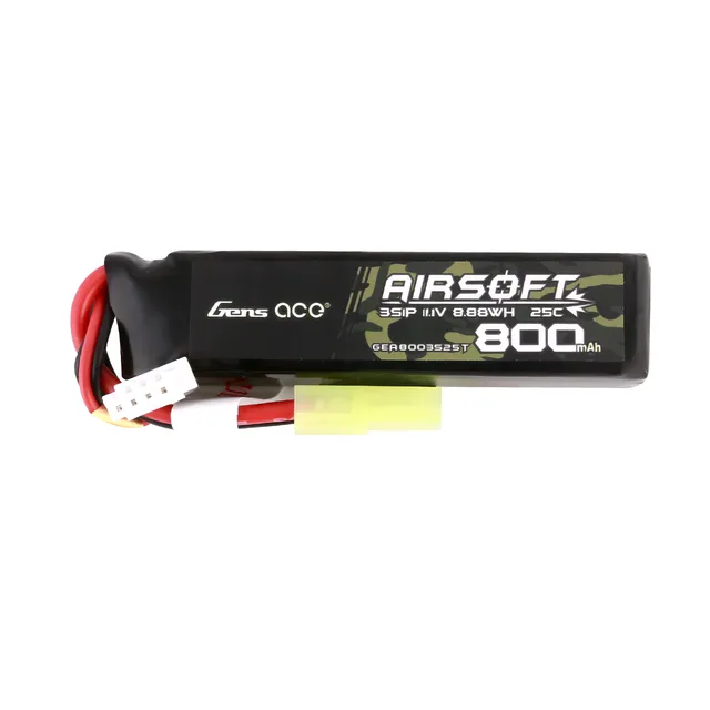 Gens Ace Airsoft 800mAh 3S batterie LiPo Tamiya