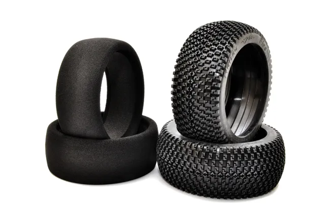 Hobao 89154 L-Pattern pneu RC noir lot 2 mousse