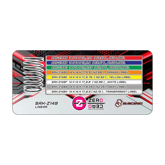 3Racing Cero SAK-Z149 ressort linéaire M1.4 set complet
