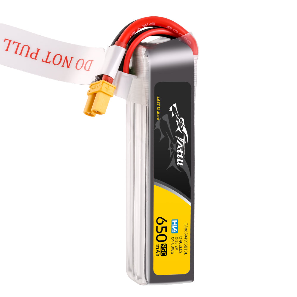 Tattu FPV 650mAh 4S batterie lipo HV XT30U-F 95C