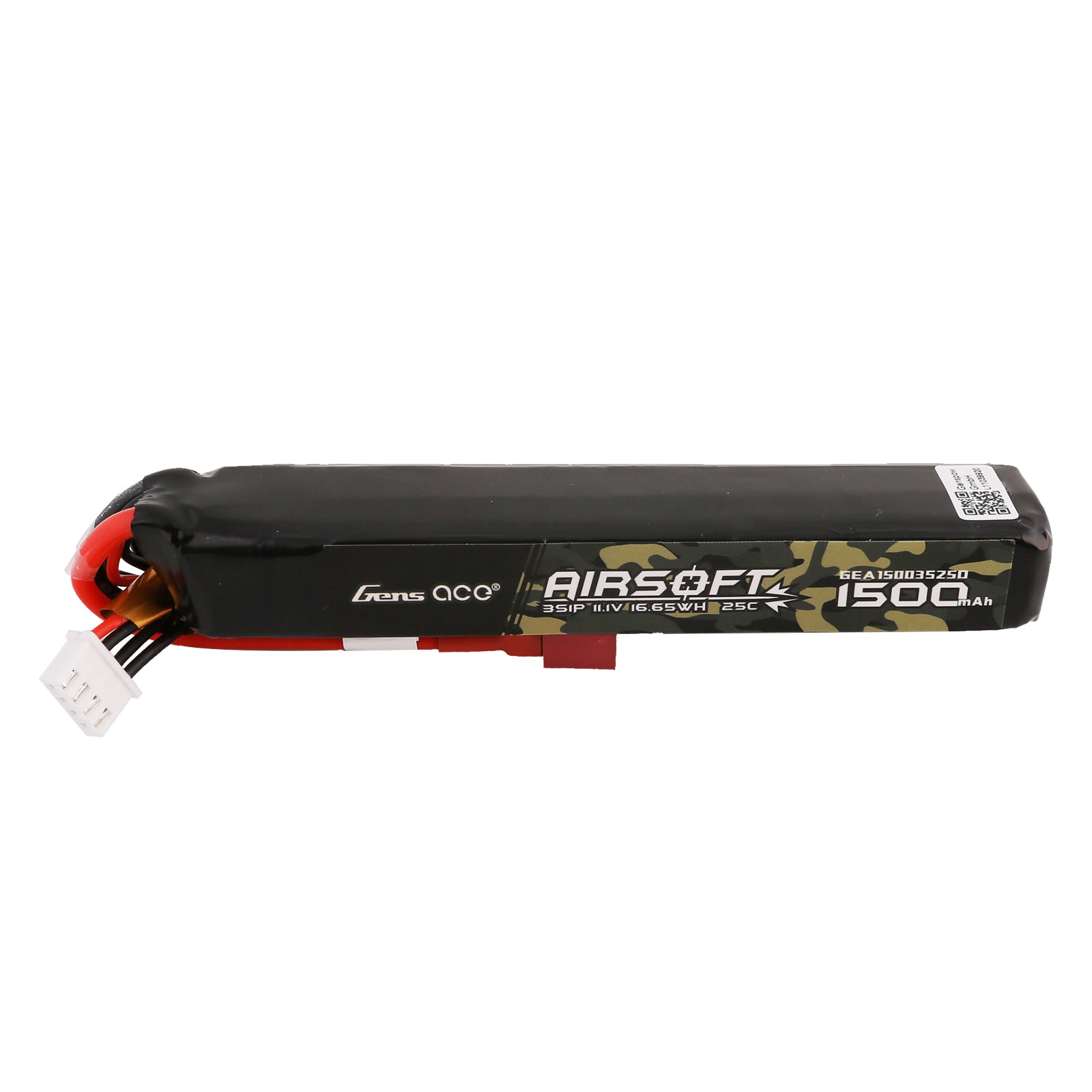 Gens Ace Airsoft Battery 1500mAh 3S batterie lipo 11,1V Deans