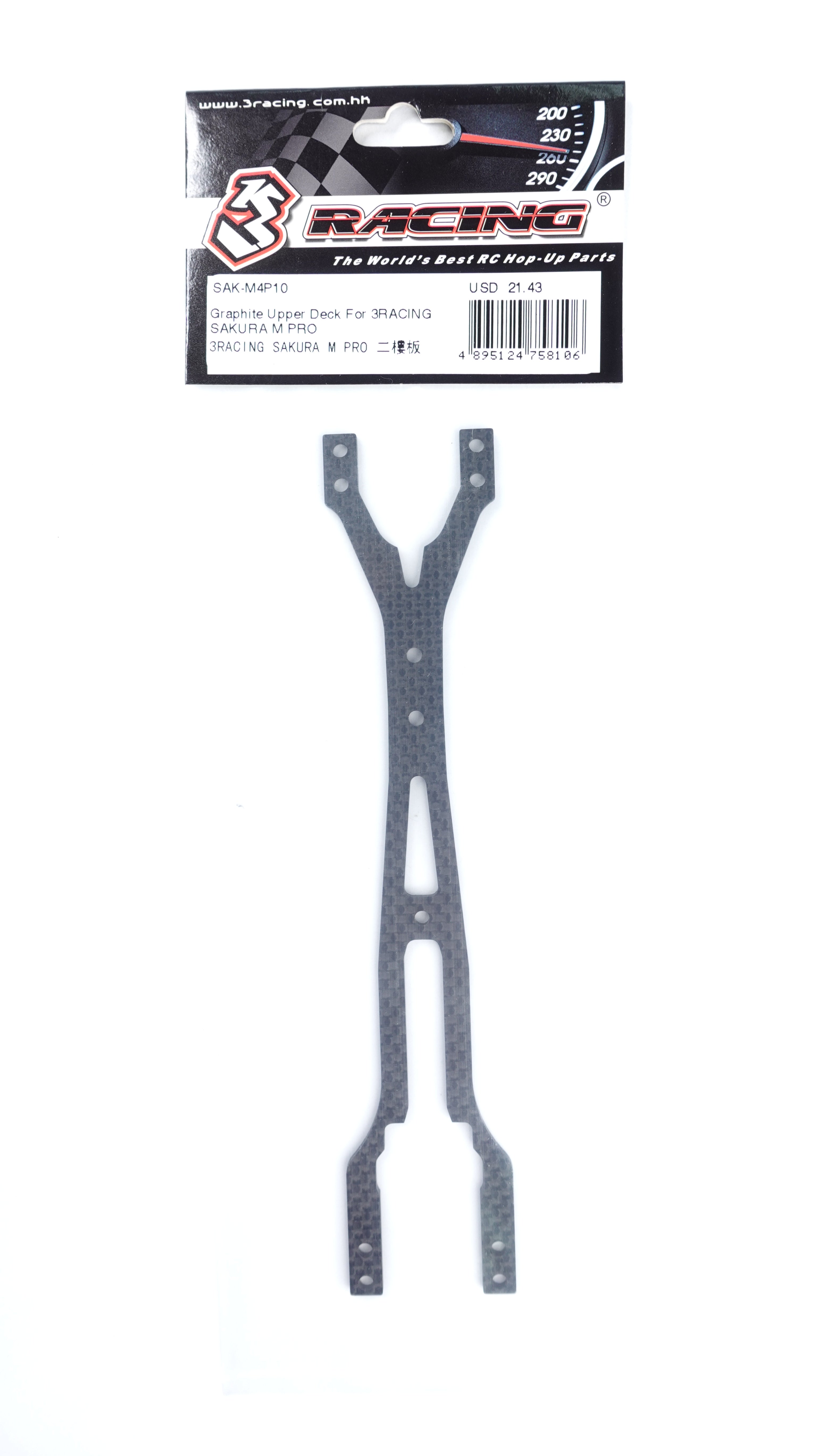 3Racing Sakura SAK-M4P10 Platine Supérieure Graphite M Pro